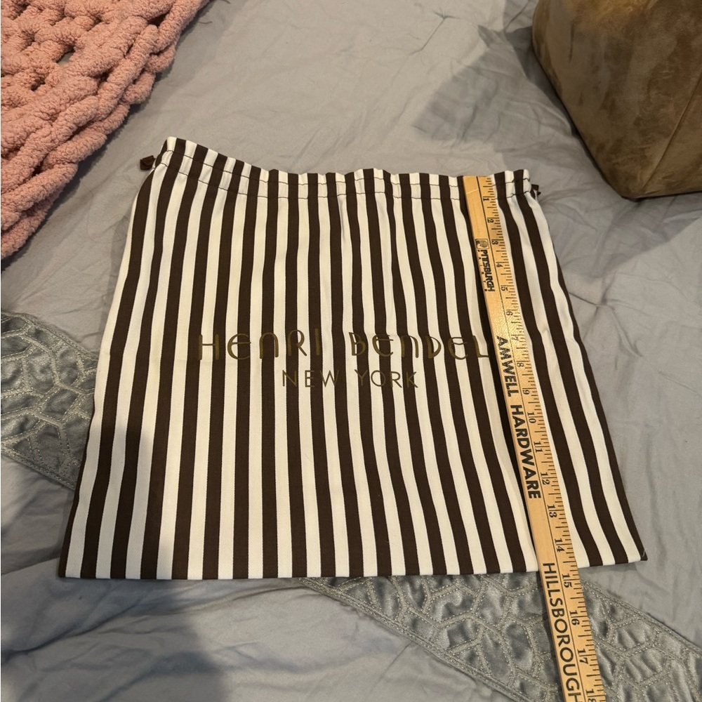 Henri Bendel Brown  and White Striped dust bag
